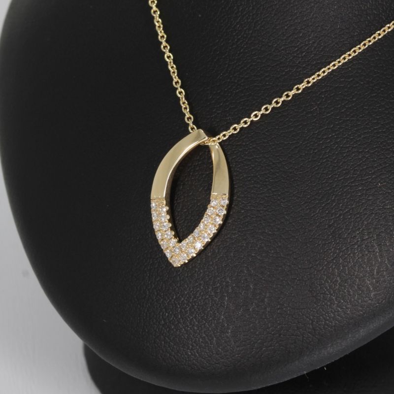 Sale! Wert 1520 € Brillant Anhänger & Kette in 585er 14 K Gelbgold - H1602