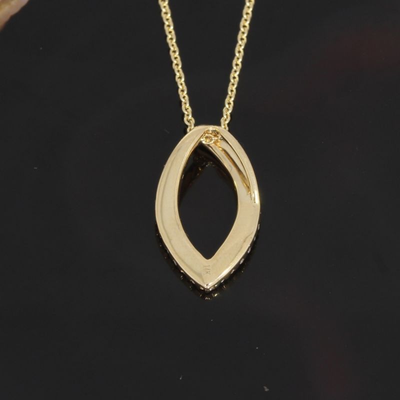 Sale! Wert 1520 € Brillant Anhänger & Kette in 585er 14 K Gelbgold - H1602