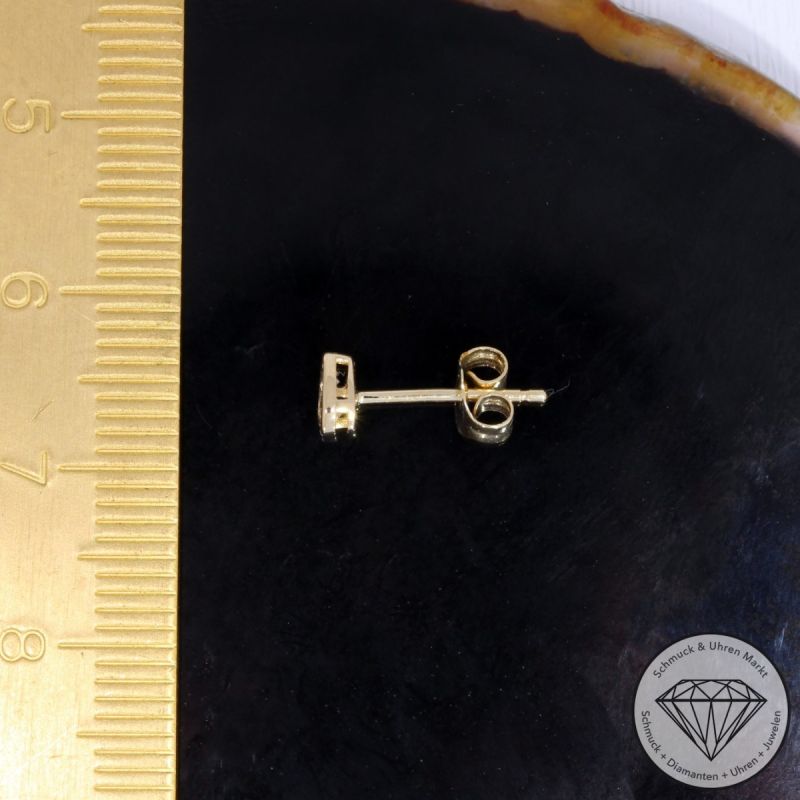 Wert 690 € Brillant Herz Ohrringe (0,17 carat) in 585er 14 K Gelbgold - H1543