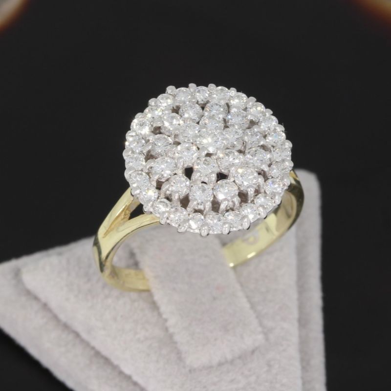 Wert 5790 € Bicolor Brillant Ring (ca. 1,25 carat) in 585er 14 K Gold - 90009