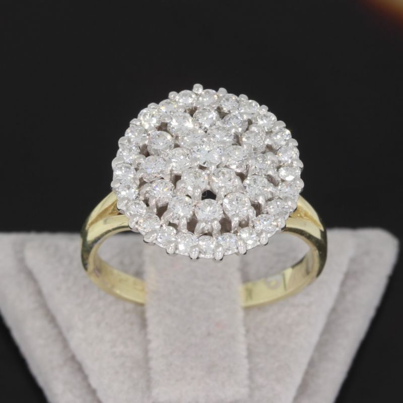Wert 5790 € Bicolor Brillant Ring (ca. 1,25 carat) in 585er 14 K Gold - 90009