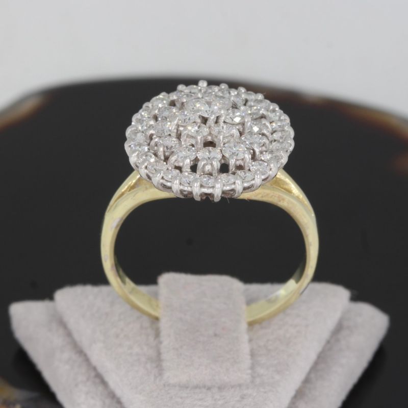 Wert 5790 € Bicolor Brillant Ring (ca. 1,25 carat) in 585er 14 K Gold - 90009