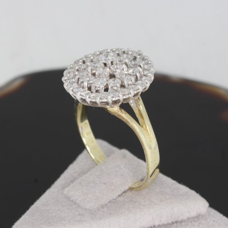 Wert 5790 € Bicolor Brillant Ring (ca. 1,25 carat) in 585er 14 K Gold - 90009