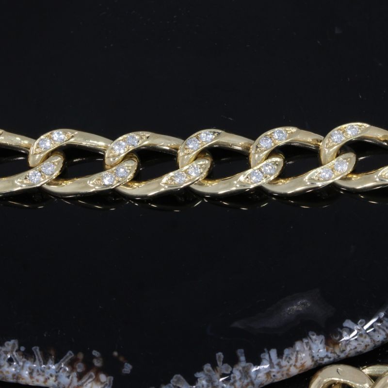 Wert 11500 € Brillant Panzer Armband (ca. 2,20 carat) in 585er 14 K Gelbgold - 90019