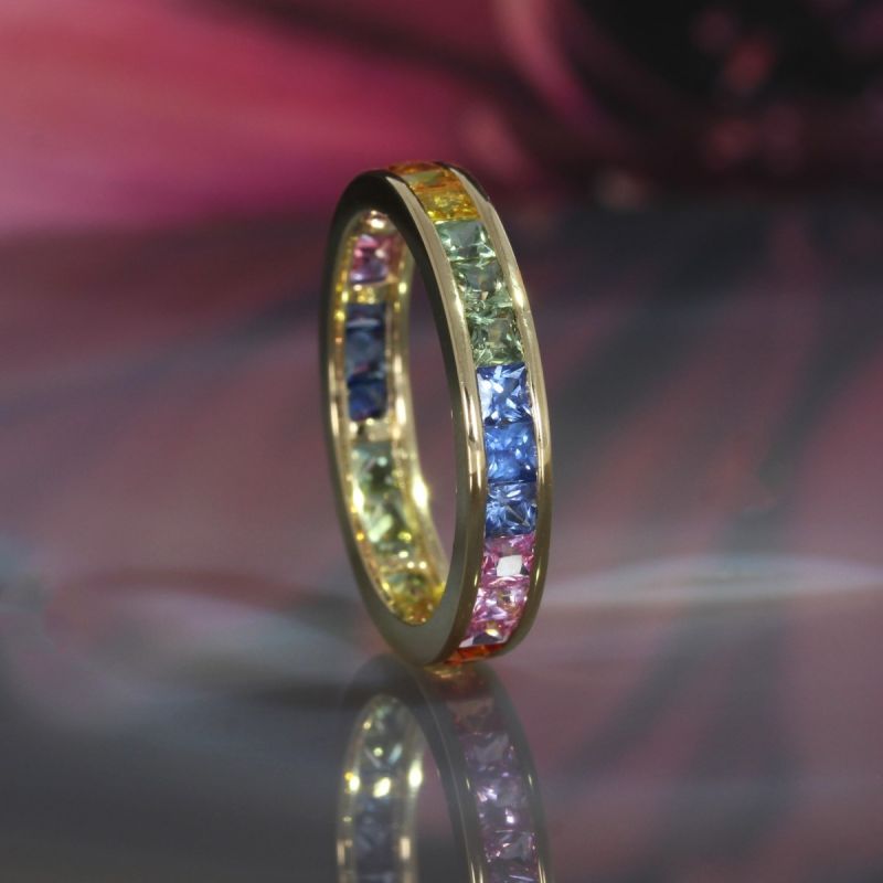 Wert 2390 € Saphir Ring (2,49 carat) in 585er 14 K Gelbgold - H550
