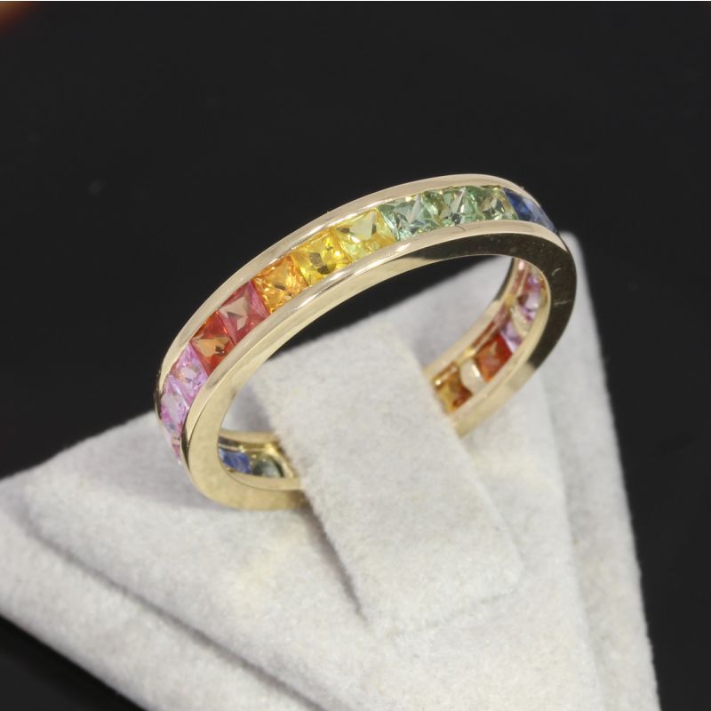 Wert 2390 € Saphir Ring (2,49 carat) in 585er 14 K Gelbgold - H550