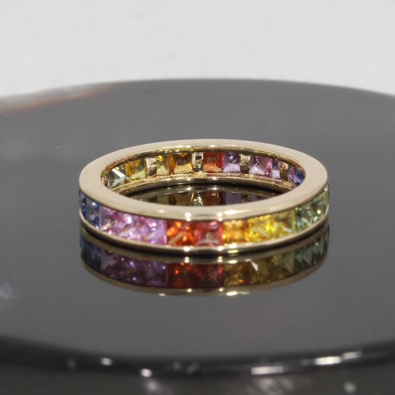 Wert 2390 € Saphir Ring (2,49 carat) in 585er 14 K Gelbgold - H550