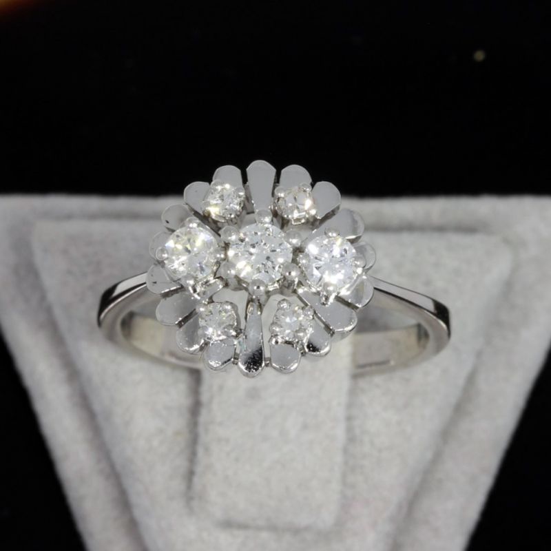 Wert 1200 € Brillant Diamant Ring in 585er 14 K Weißgold - 90167