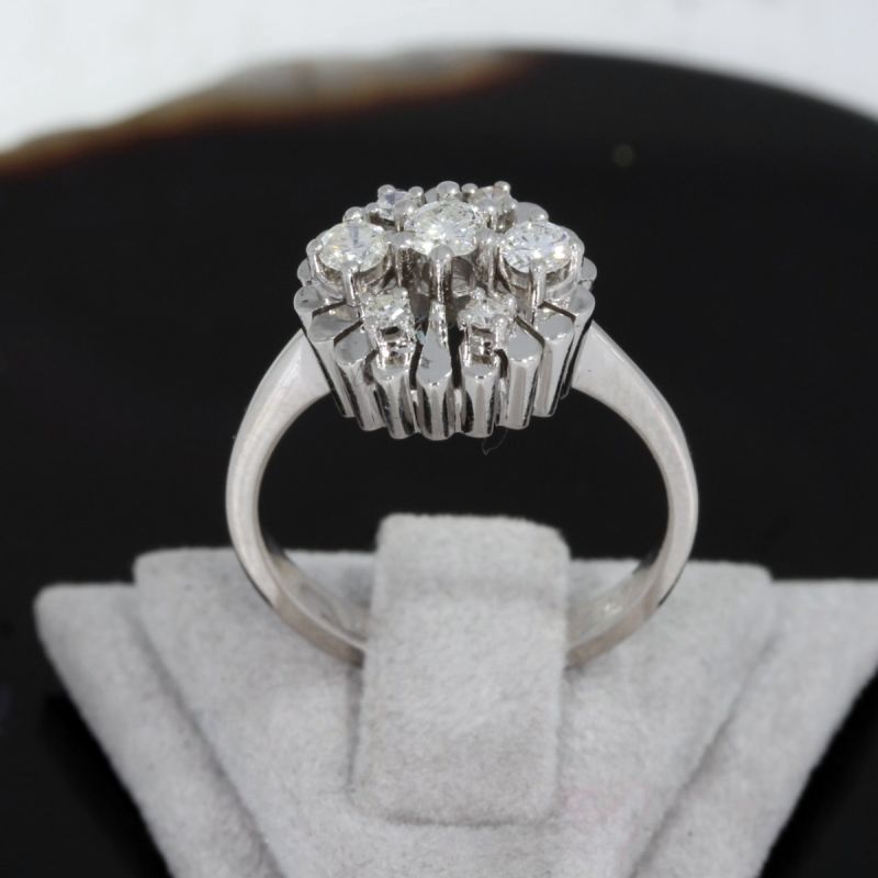 Wert 1200 € Brillant Diamant Ring in 585er 14 K Weißgold - 90167