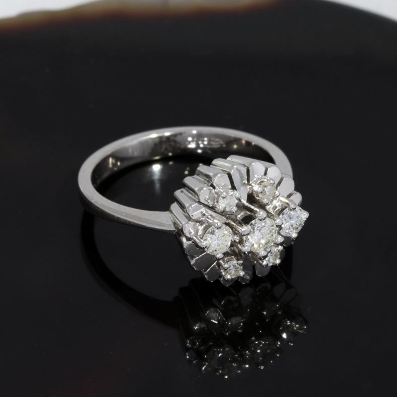 Wert 1200 € Brillant Diamant Ring in 585er 14 K Weißgold - 90167