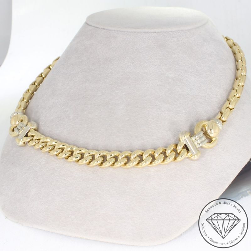Wert 14000 € Bicolor Collier (61,40 Gramm) in 750er 18 K Gold - 90535