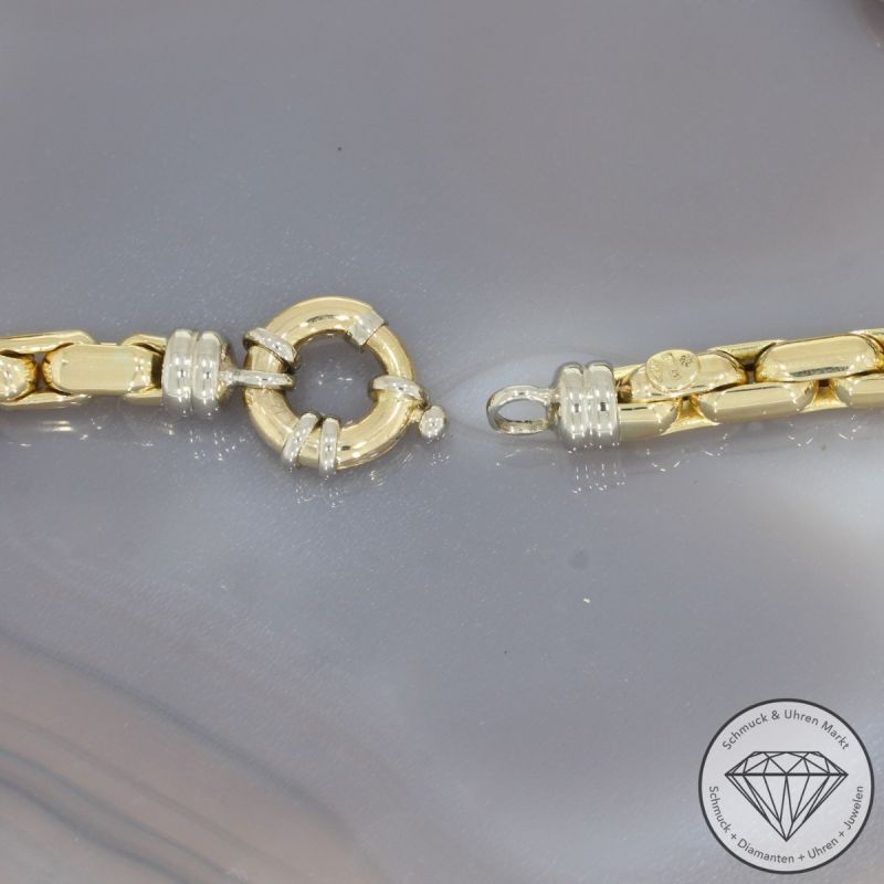 Wert 14000 € Bicolor Collier (61,40 Gramm) in 750er 18 K Gold - 90535
