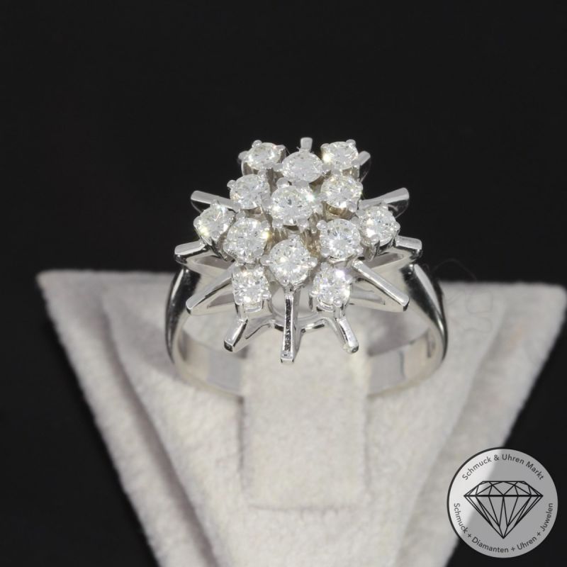 Sale! Wert 3890 € Brillant Ring (ca. 1,04 carat) in 585er 14 K Weißgold - 90722