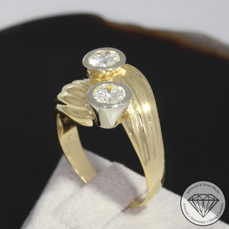 Wert 8450 € Bicolor Brillant Ring (ca. 1,00 carat) in 750er 18 K Gold - 90897