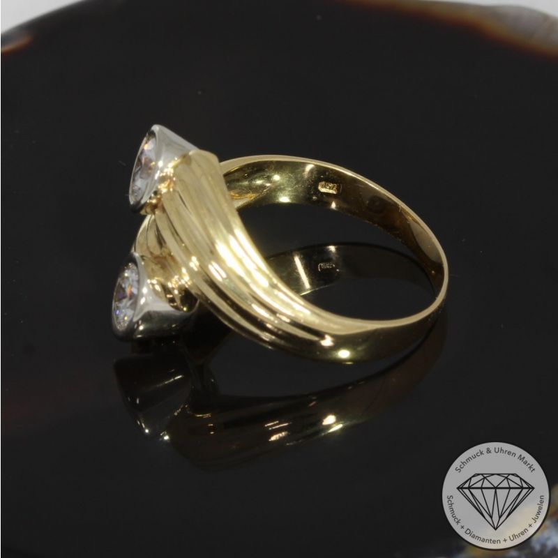 Wert 8450 € Bicolor Brillant Ring (ca. 1,00 carat) in 750er 18 K Gold - 90897