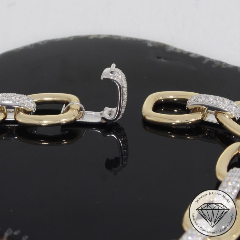 Wert 9900 € Bicolor Brillant Armband (2,08 carat) in 585er 14 K Gold - 90960