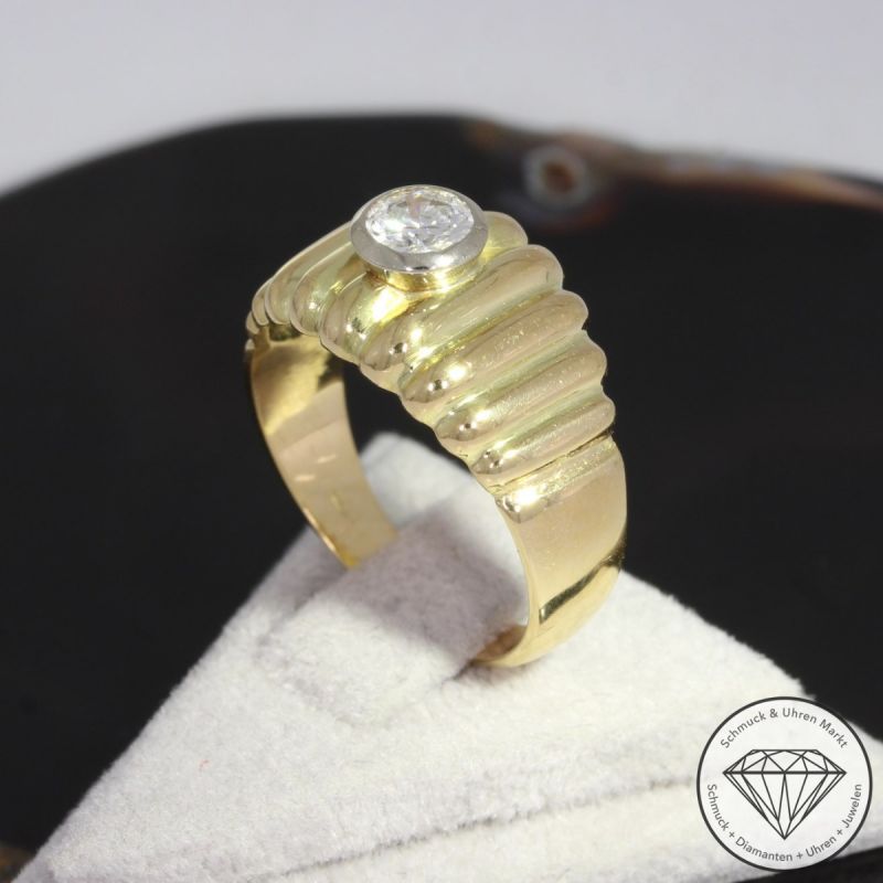 Sale! Wert 3690 € Solitär Brillant Ring (ca. 0,45 carat) in 750er 18 K Gelbgold - 90995