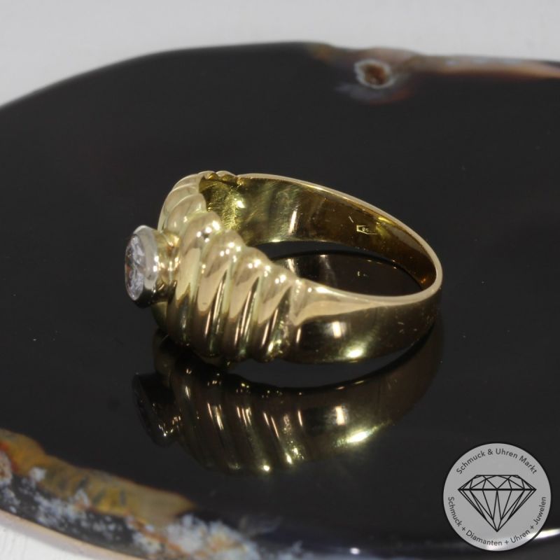 Sale! Wert 3690 € Solitär Brillant Ring (ca. 0,45 carat) in 750er 18 K Gelbgold - 90995