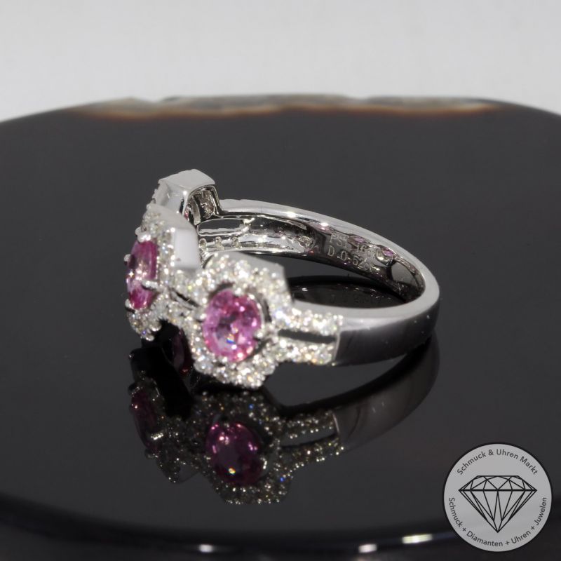 Wert 4990 € Brillant Saphir Ring in 750er 18 K Weißgold - 91411
