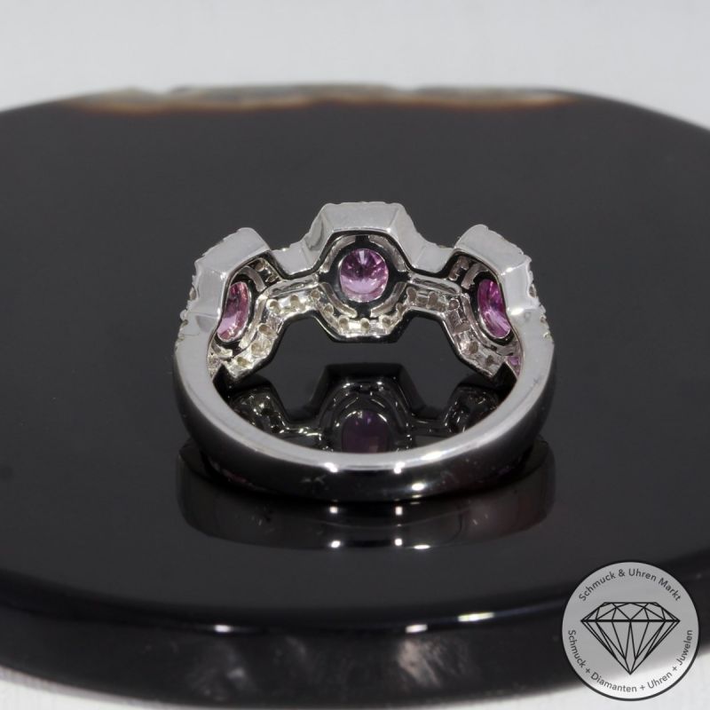 Wert 4990 € Brillant Saphir Ring in 750er 18 K Weißgold - 91411