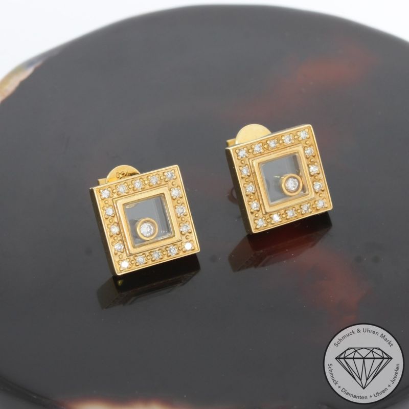 Wert 2950 € Brillant Diamant Ohrringe 750er/18 Karat Gelb Gold – 91421