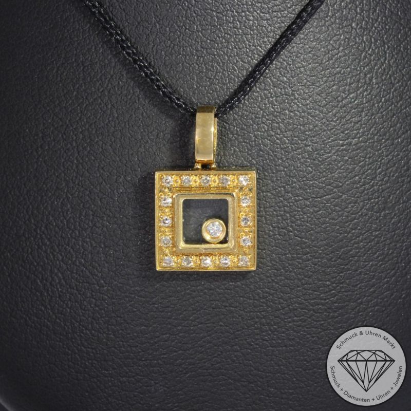 SALE ! Wert 1400 € Brillant Diamant Anhänger in 750er 18 K Gelbgold - 91422