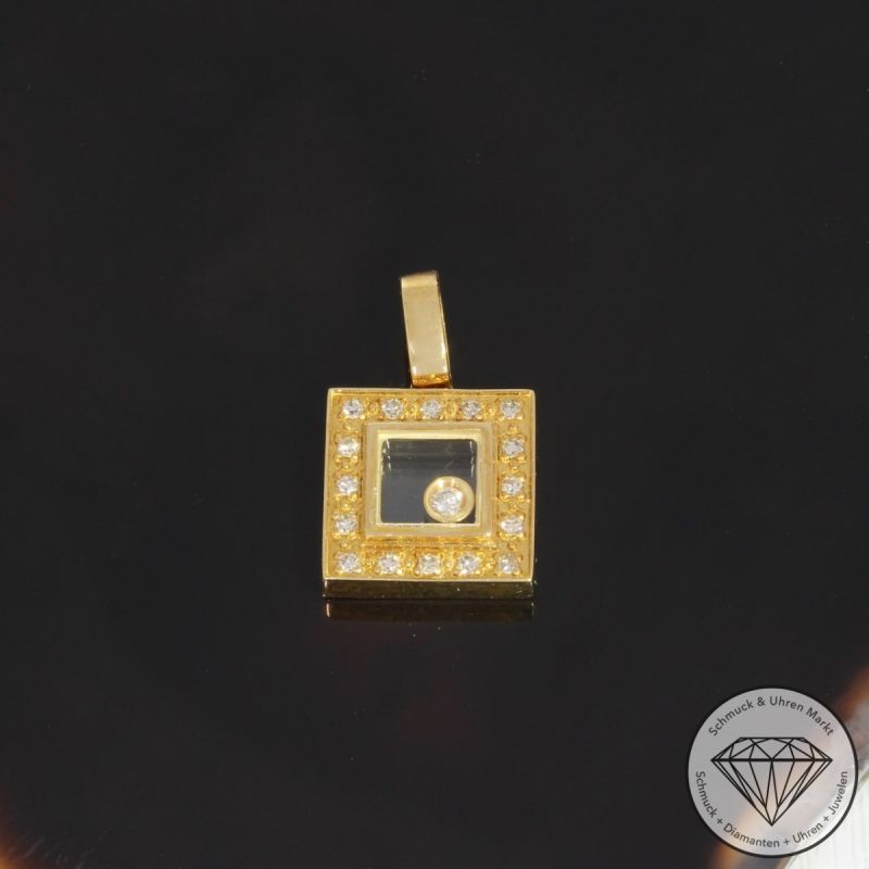 SALE ! Wert 1400 € Brillant Diamant Anhänger in 750er 18 K Gelbgold - 91422