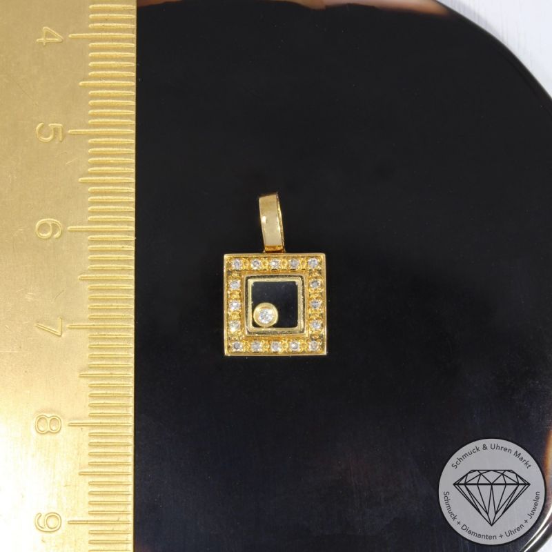 SALE ! Wert 1400 € Brillant Diamant Anhänger in 750er 18 K Gelbgold - 91422
