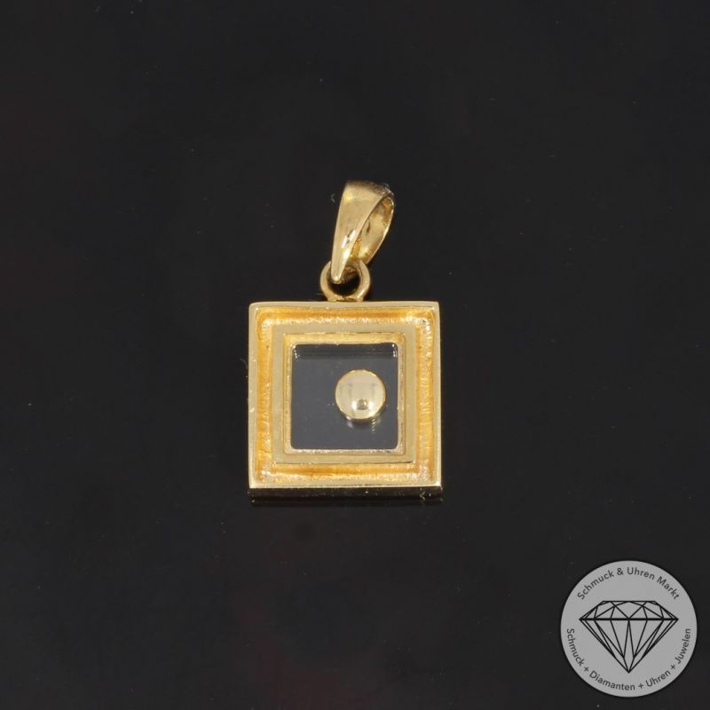 Wert 1350 € Solitär Brillant Anhänger ohne Kette 750er/18 Karat Gelb Gold Länge 1,5 cm – 91424