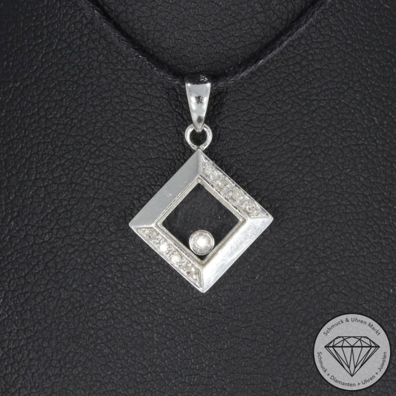 Wert 890 € Brillant Diamant Anhänger in 750er 18 K Weißgold - 91479