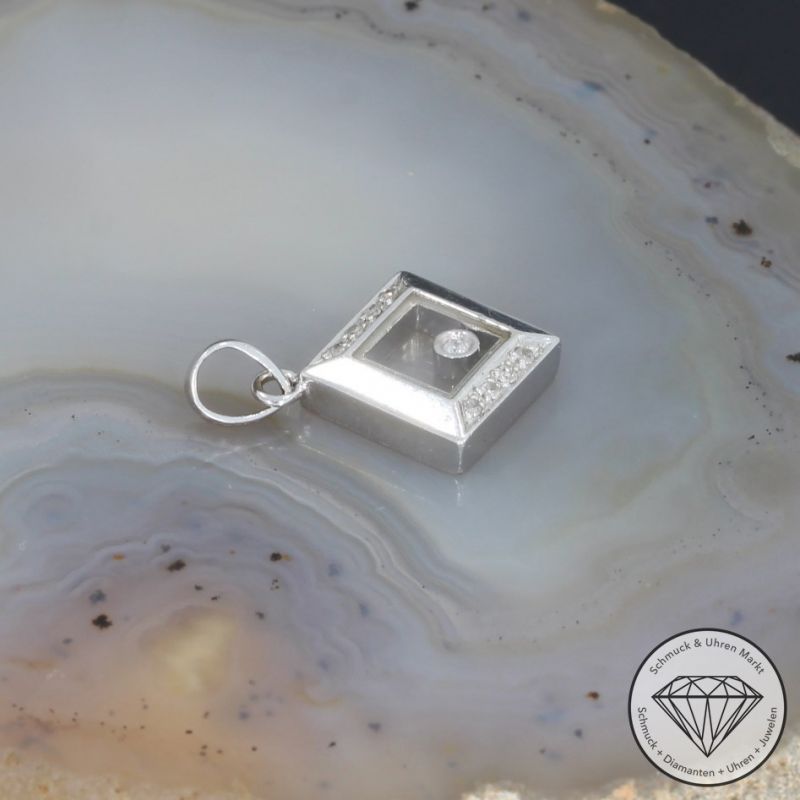 Wert 890 € Brillant Diamant Anhänger in 750er 18 K Weißgold - 91479