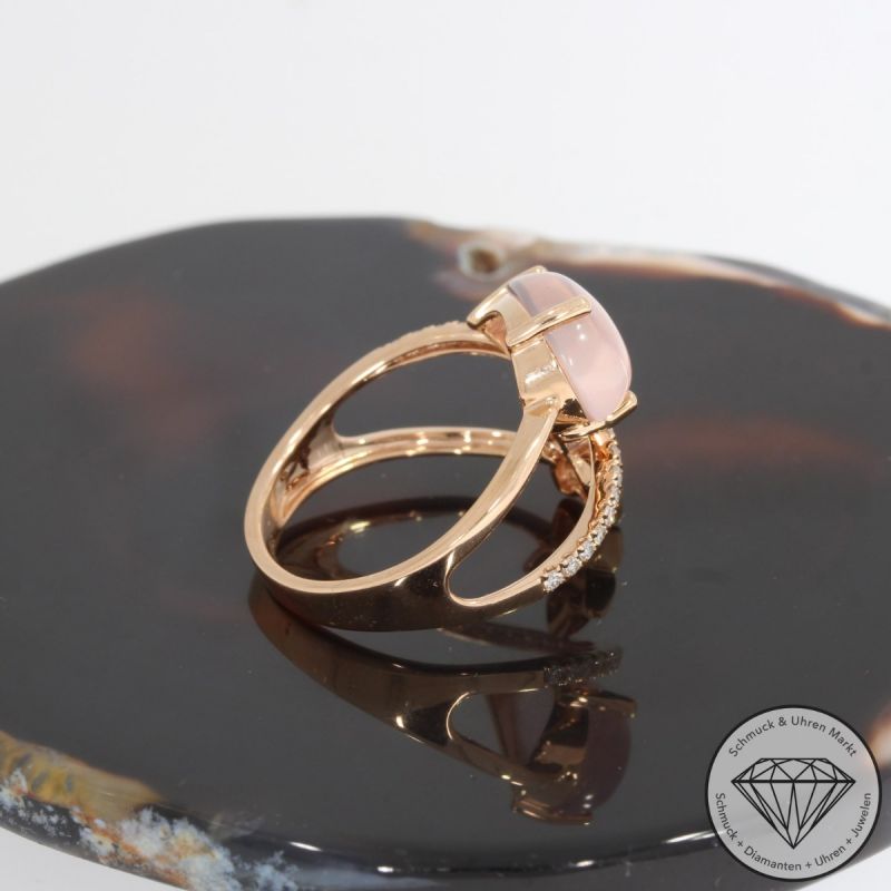 Wert 2250 € Brillant Rosenquarz Ring in 750er 18 K Rosegold - 91491