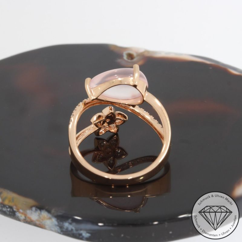 Wert 2250 € Brillant Rosenquarz Ring in 750er 18 K Rosegold - 91491