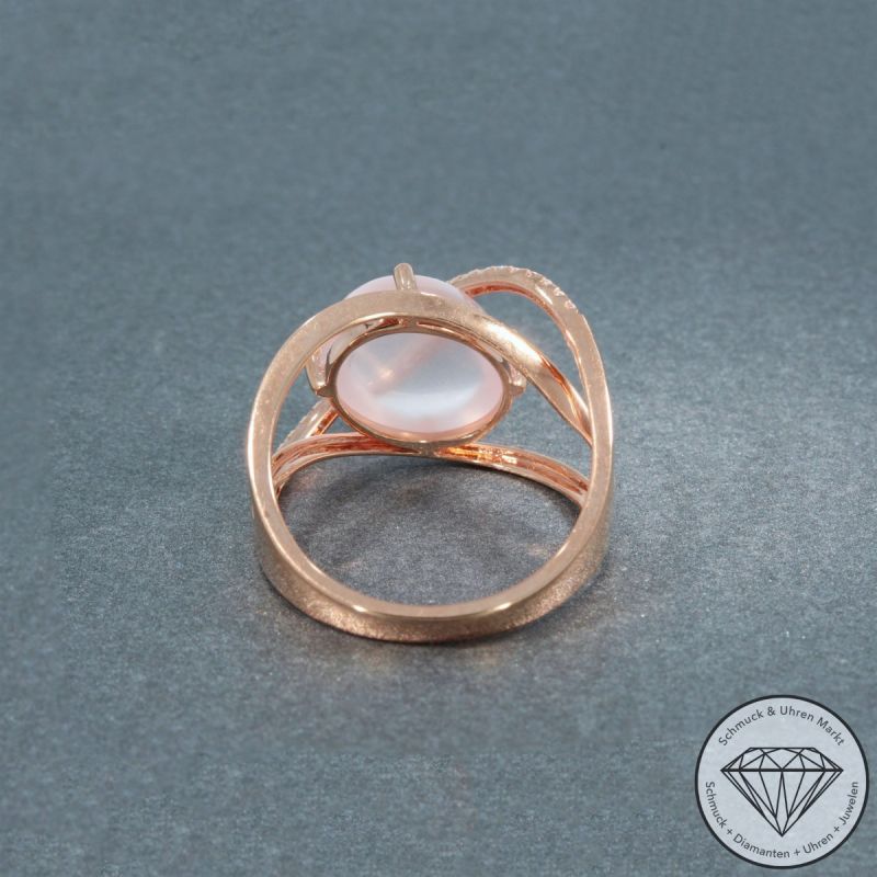 Wert 2100 € Brillant Rosenquarz Ring in 750er 18 K Roségold - 91493