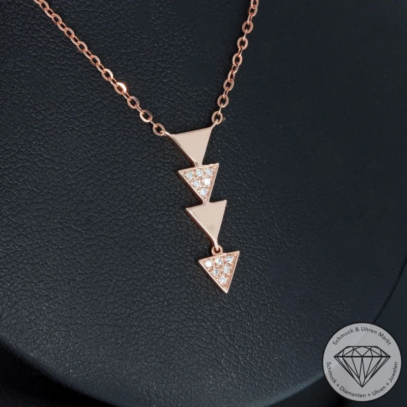 Sale! Wert 1150 € Diamant Collier in 750er 18 K Rosegold - 91507