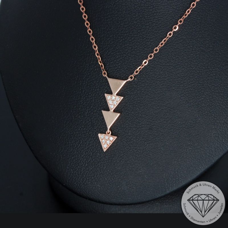 Sale! Wert 1150 € Diamant Collier in 750er 18 K Rosegold - 91507