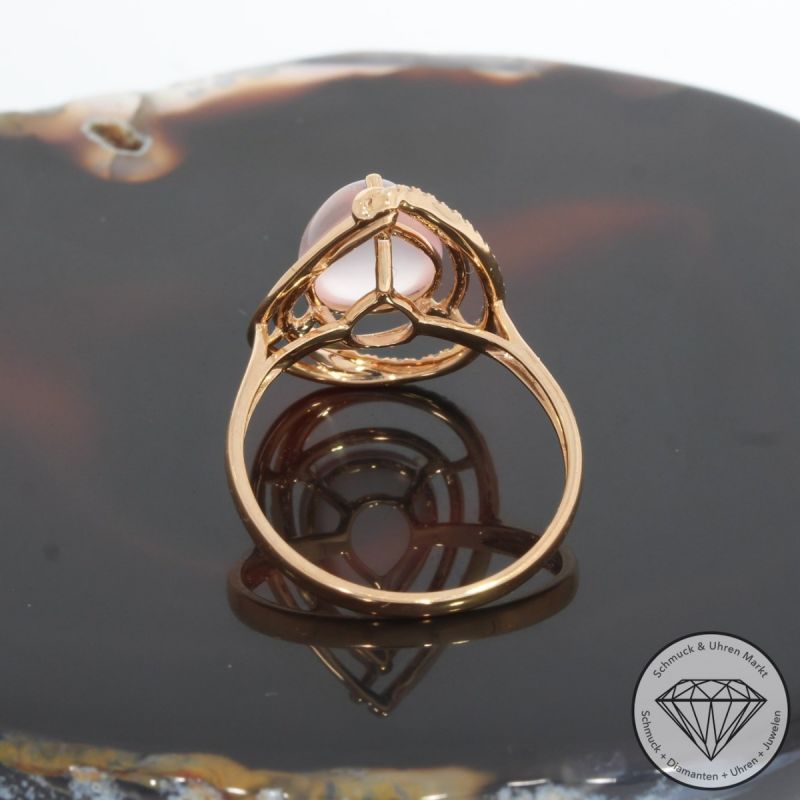 Wert 1750 € Brillant Rosenquarz Ring in 750er 18 K Roségold - 91508