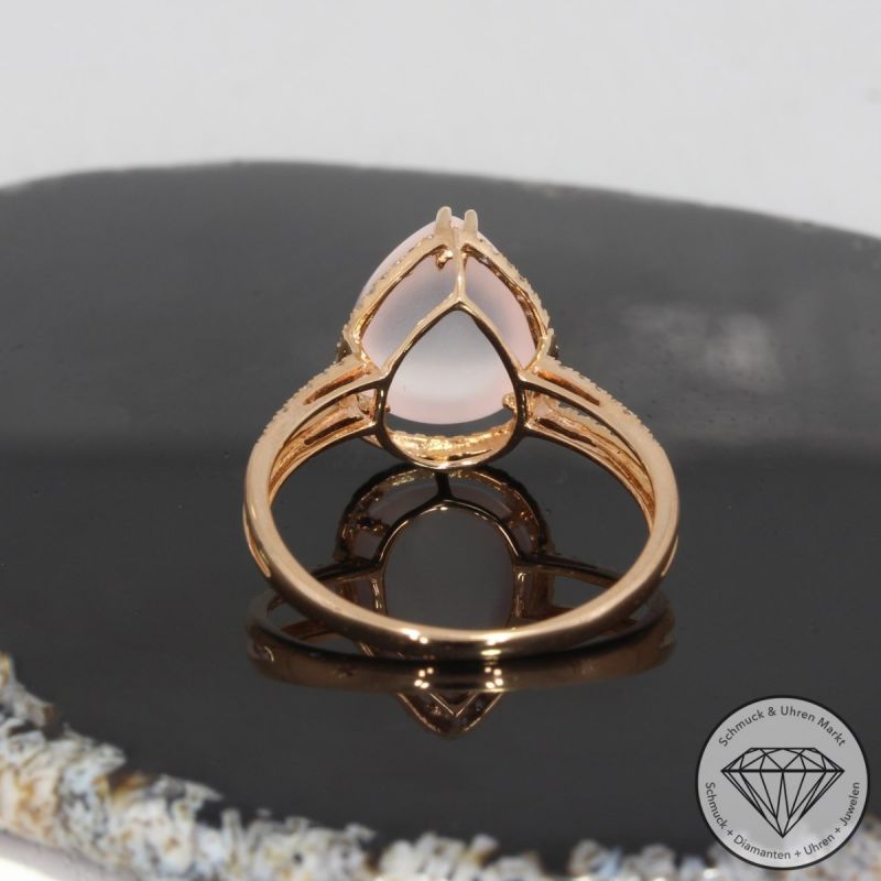 Wert 1390 € Brillant Rosenquarz Ring in 750er 18 K Roségold - 91514