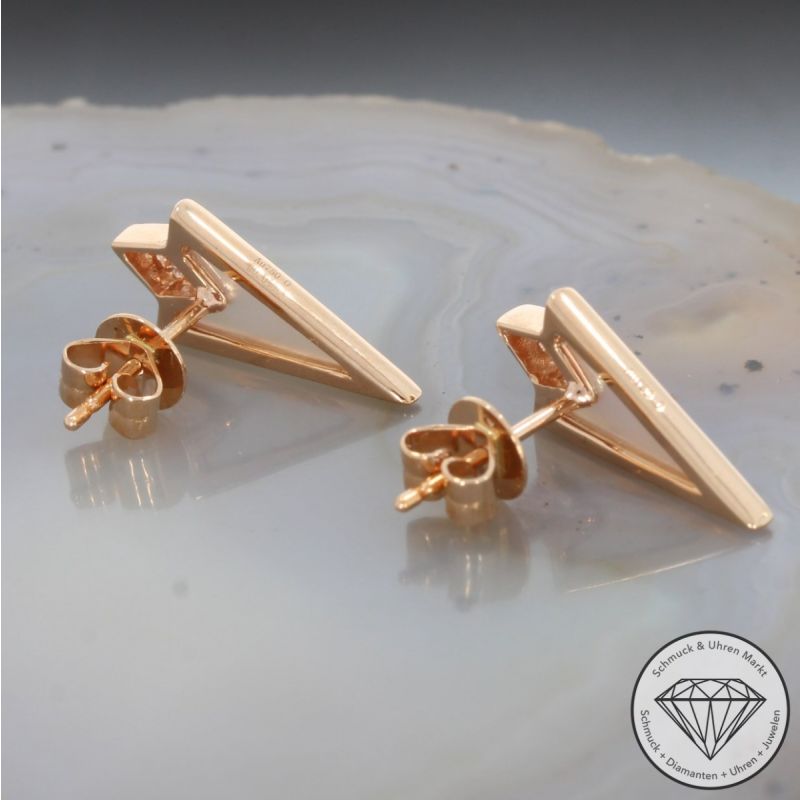 Wert 1050 € Brillant Perlmutt Ohrringe in 750er 18 K Rosegold - 91523