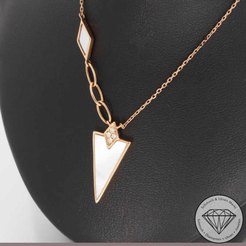 Wert 1350 € Brillant Perlmutt Collier in 750er 18 K Rosegold - 91524