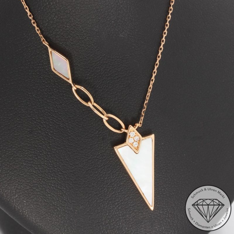 Wert 1350 € Brillant Perlmutt Collier in 750er 18 K Rosegold - 91524