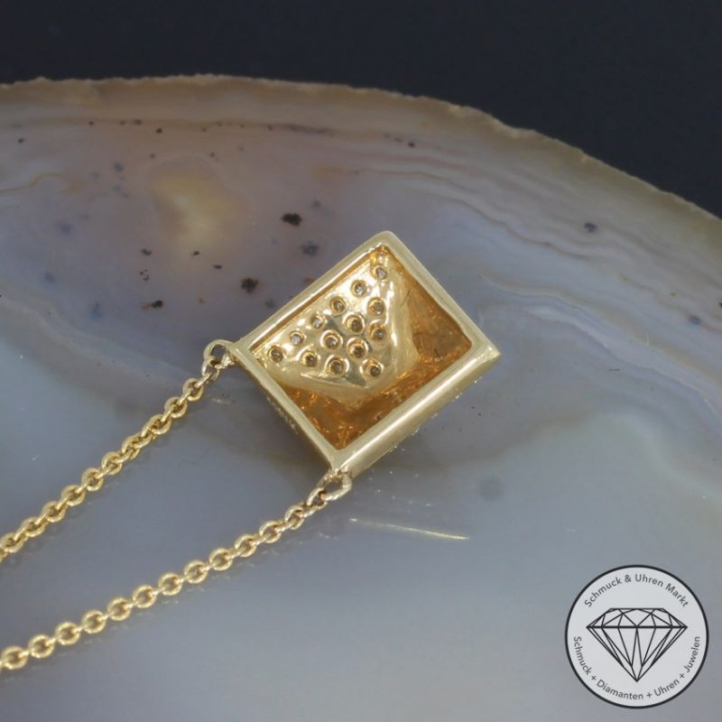 Wert 1300 € Brillant Collier (0,20 carat) in 585er 14 K Gelbgold - 91579