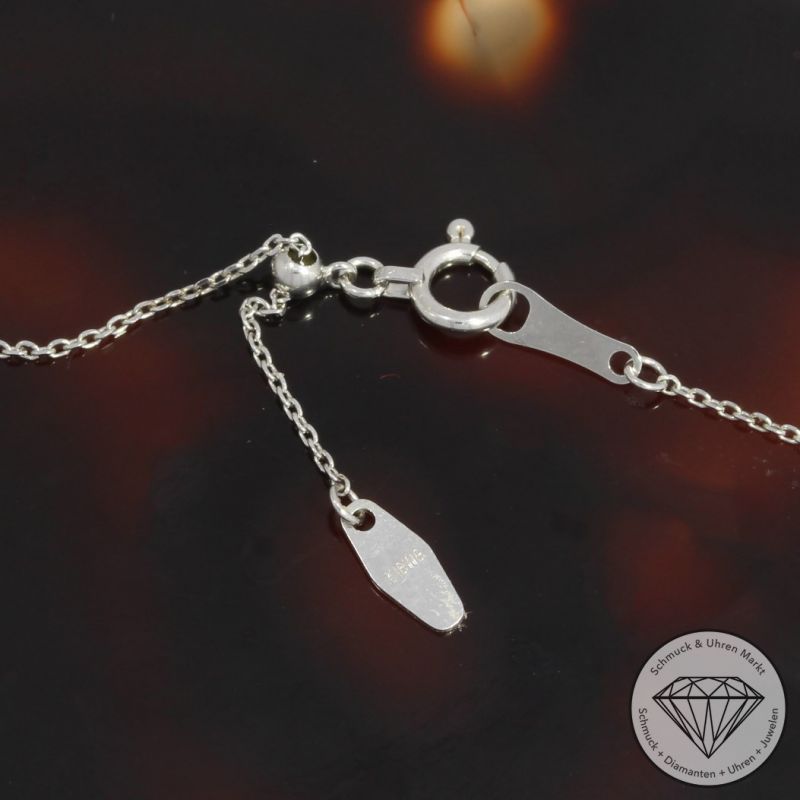 Wert 5470 € Solitär Brillant Anhänger mit Kette (0,74 carat) in 750er 18 K Weißgold - H1712