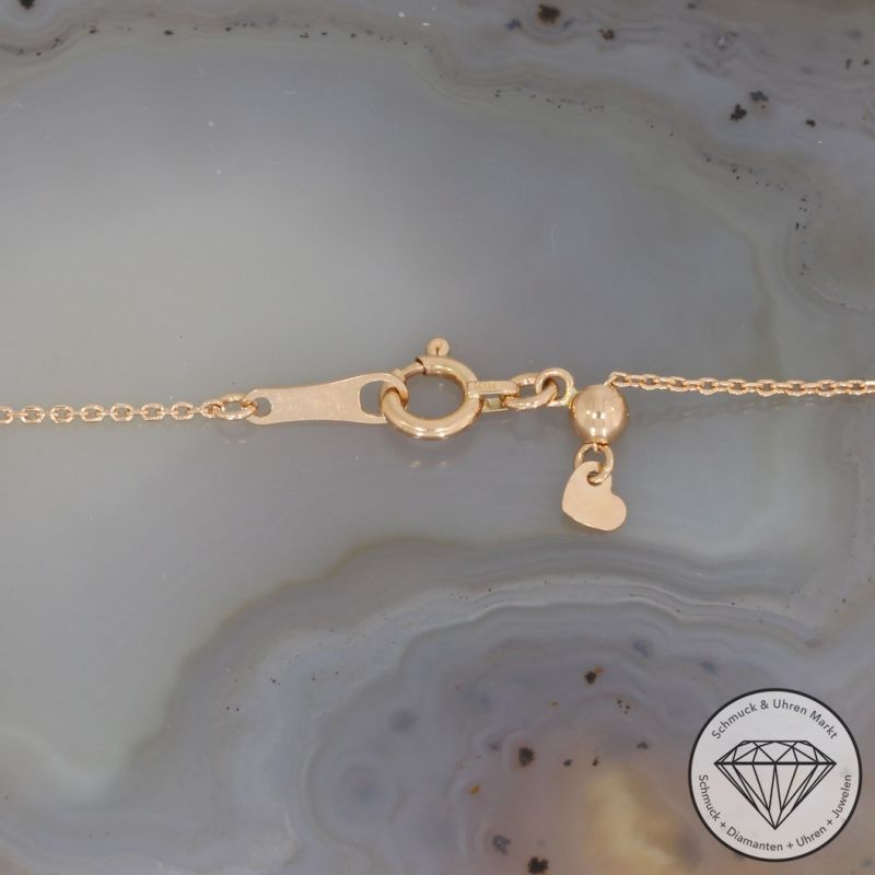 Wert 5470 € Solitär Brillant Anhänger mit Kette (0,71 carat) in 750er 18 K Roségold - H1714