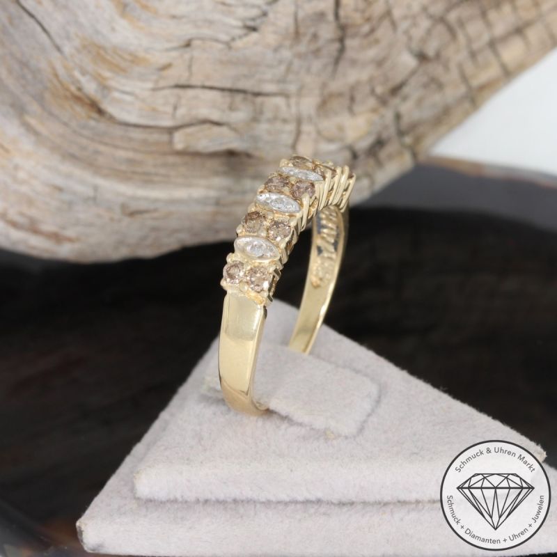 Wert 850 € Brillant Diamant Ring in 375er 9 K Gelbgold - 91639