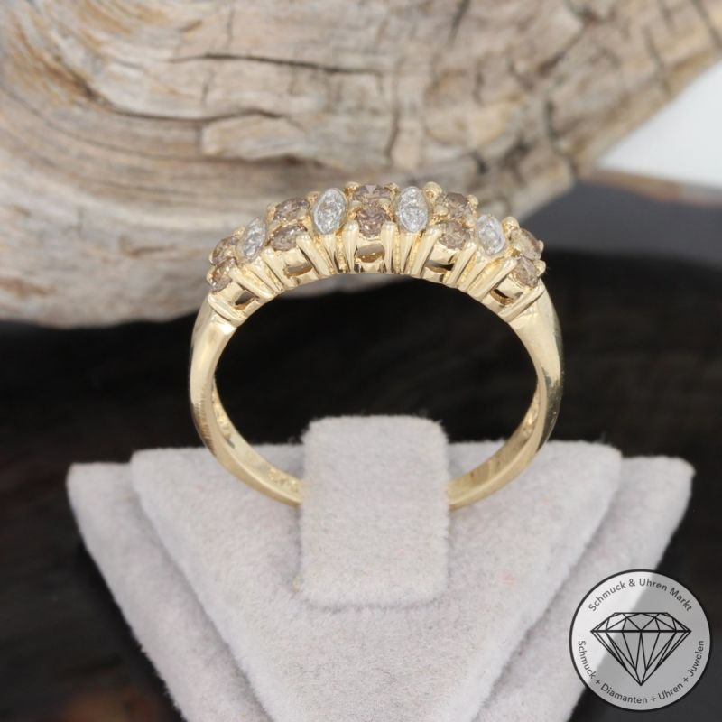 Wert 850 € Brillant Diamant Ring in 375er 9 K Gelbgold - 91639