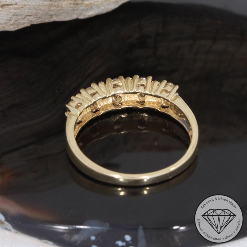 Wert 850 € Brillant Diamant Ring in 375er 9 K Gelbgold - 91639