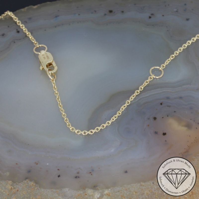 Wert 2100 € Bicolor Diamant Anhänger & Kette in 585er 14 K Gold - H1004