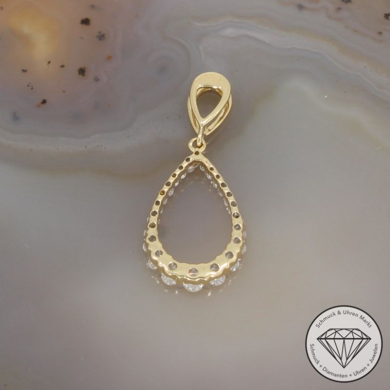 Wert 960 € Brillant Anhänger (0,24 carat) in 585er 14 K Gelbgold - 91684