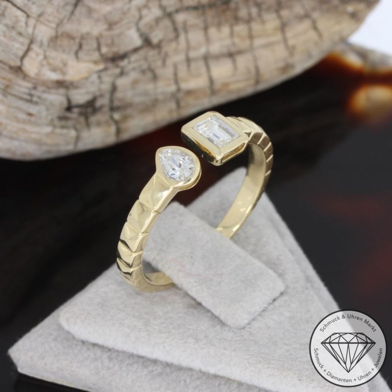 Wert 1950 € Diamant Ring in 585er 14 K Gelbgold - 91692
